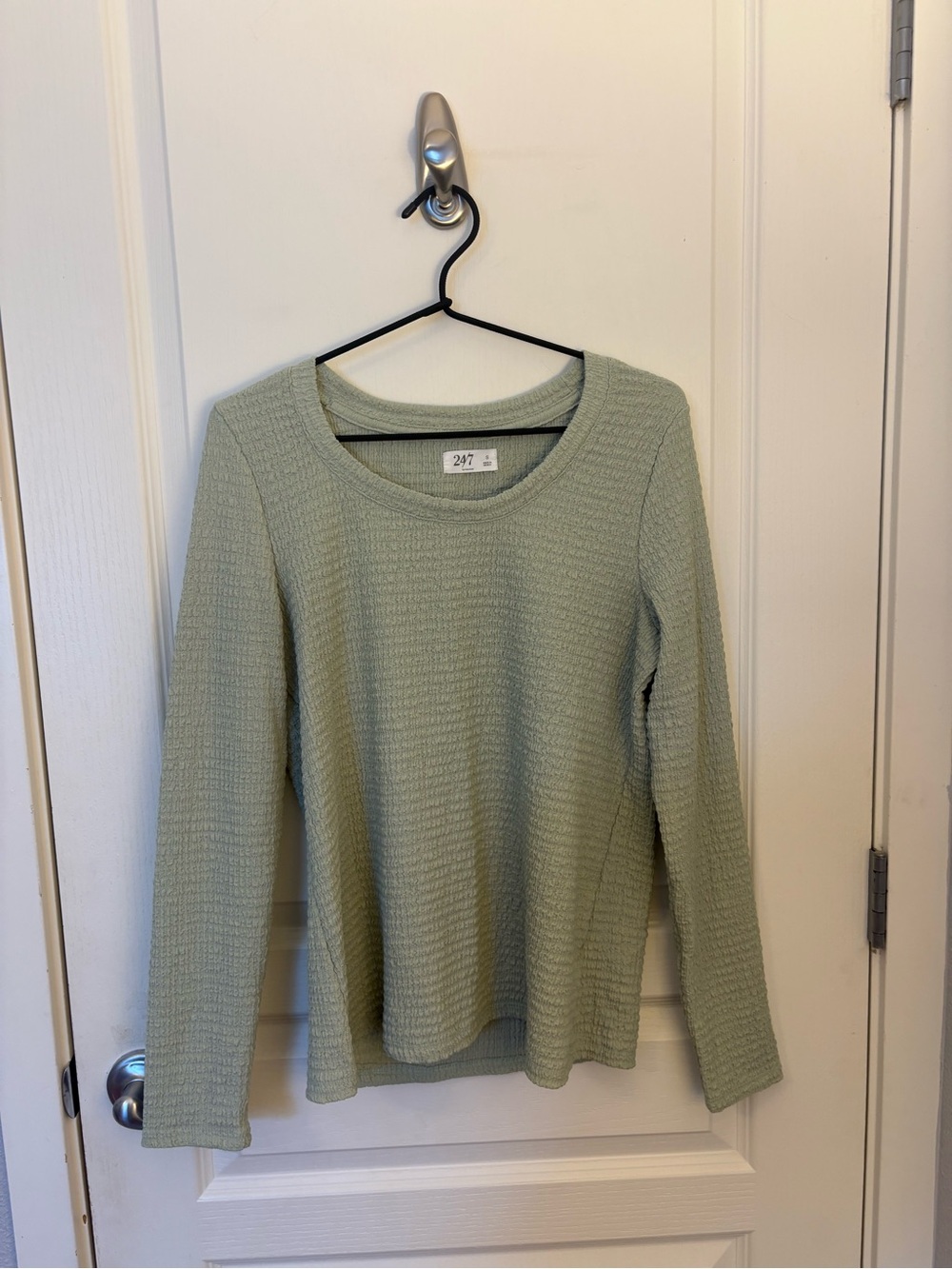Maurices Sage Green Long Sleeve Textured Top
